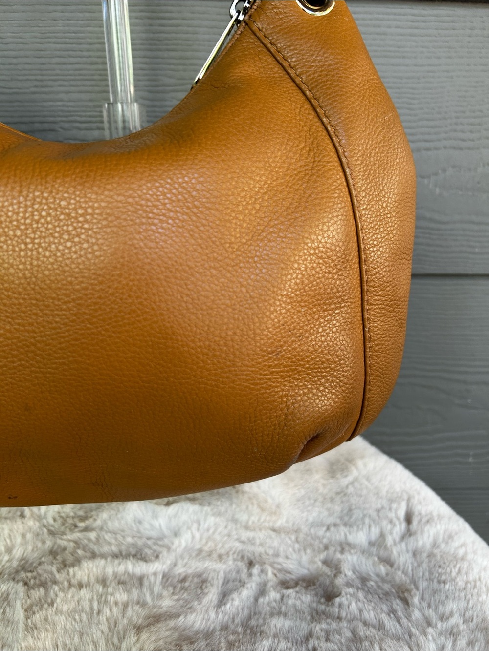 Michael Kors Leather Shoulder Hobo with Tassel - Picture 10 of 13